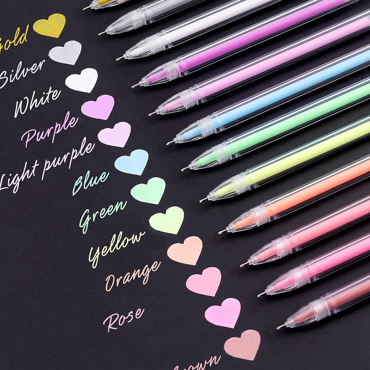Style Stylos Surligneurs Colorés Pour Le Journaling Par Points, 12pcs Aléatoire