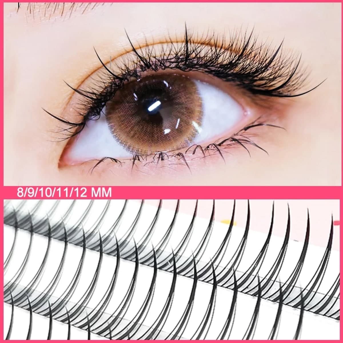 3 Rangées De Cils De Forme A De Manga 120 Touffes Ventilateurs Préfabriqués De Forme A Et M Pour Embellir Les Extensions De Cils, Épaisseur De
