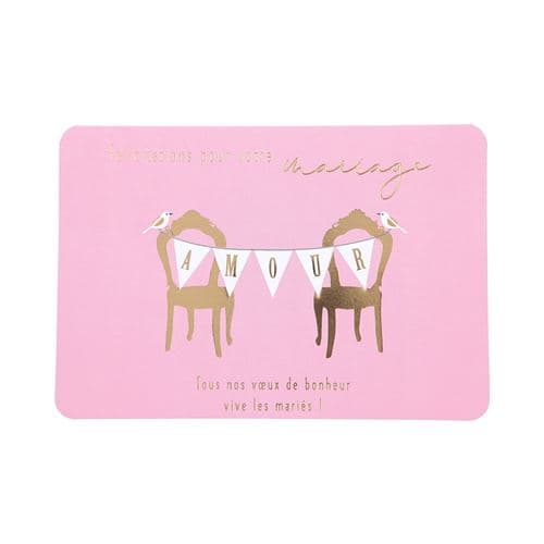 Carte De Voeux - Mariage - Félicitations Pour Votre Mariage