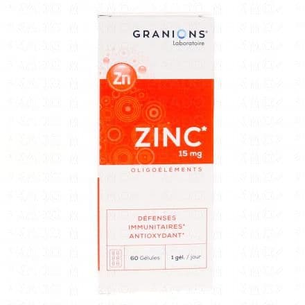 GRANIONS Zinc 15mg Oligoéléments 60 gélules